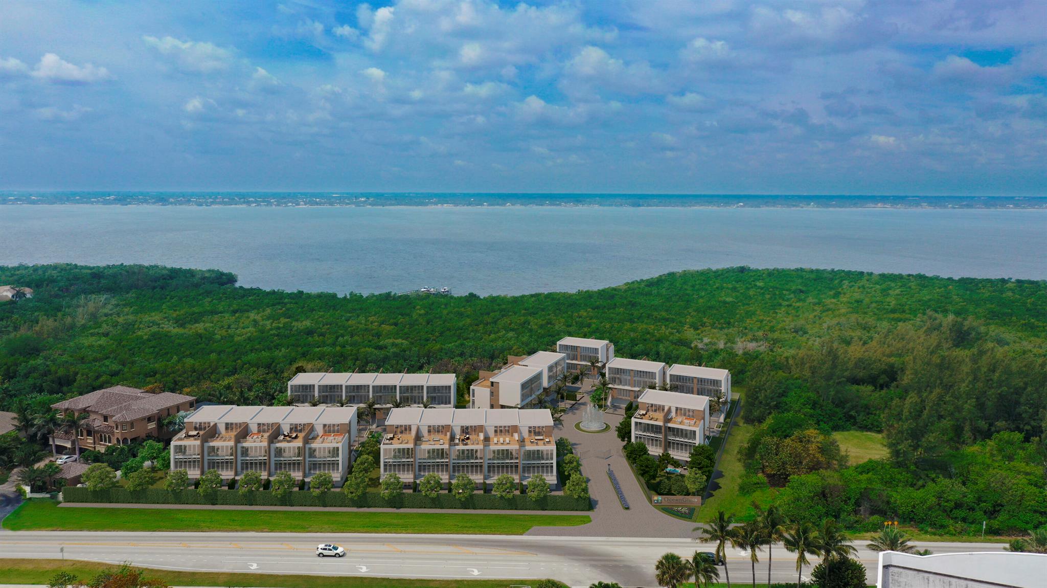 Welcome to OceanGlass Residences and Marina, Hutchinson Island's newest waterfront community offering contemporary living with state of the art cement and steel construction combined with luxury and unparalleled elegance. This private, gated community is comprised of 28 luxury townhomes with deeded beach access and an 11 slip private marina. Situated on 14 private acres, this inter-coastal, waterfront community is located in highly sought after Jensen Beach on Hutchinson Island. Hutchinson Island is a barrier island that spans 20 miles long and is surrounded by the turquoise waters of the Atlantic Ocean and Indian River lagoon and estuary. Hutchinson Island is home to the Elliott Museum, the historic House of Refuge and the Florida Oceanographic Society.