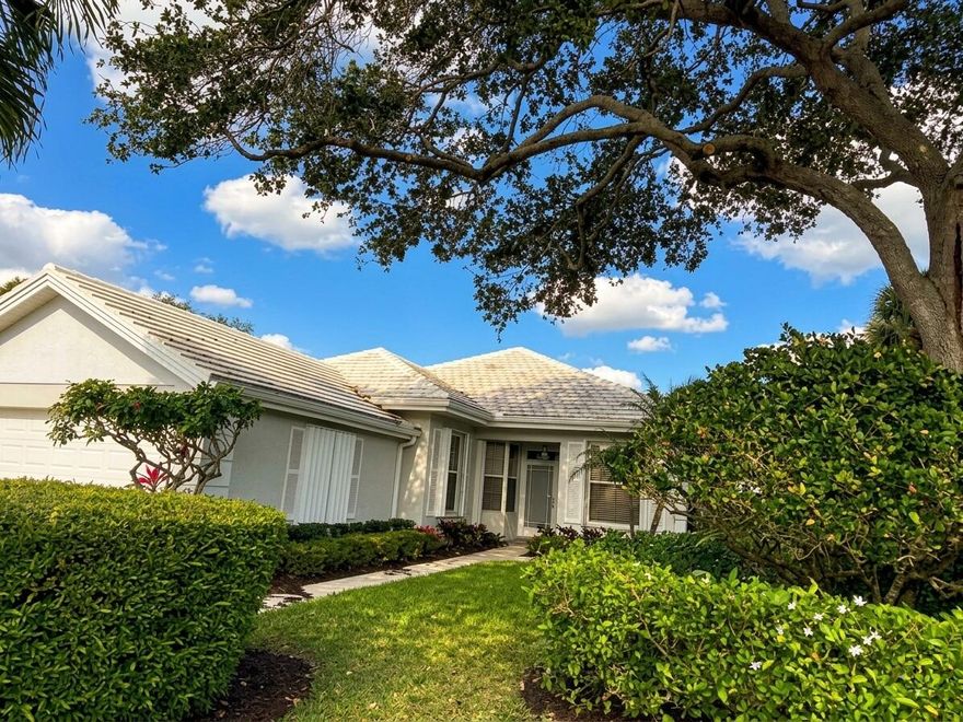 Your tropical oasis has arrived. This extended DiVosta built home is located in the highly sought-after community of Garden Oaks. It sits on a premium end lot, offering a rare level of privacy and a lush backdrop of tropical landscape. The home features an open kitchen and an expanded floor plan that provides extra living space for a comfortable, airy feel that is filled with natural lighting. While the exterior features a new roof and a new garage door, the original bathrooms serve as a perfect blank canvas to make it exactly your style.  The outdoor living space is impressive, boasting a large private backyard and side patio, ideal for enjoying the Florida lifestyle. Conveniently located to premier dining, shopping and outdoor activities. Come see if this tropical oasis is for you.