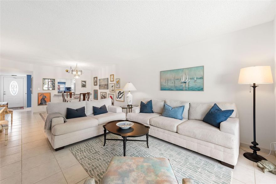 Don't miss this exceptional opportunity to be a part of one of South Florida's Premier Active Adult Communities and live in this Modern Updated condo with an Exquisite View. Kitchen with Granite & New Appliances. Brand new PERMITTED master bathroom. Furnished or Unfurnished, your choice. First Floor condo...Park in front of the front door! Amenities galore! Residents GOLF for FREE just pay for cart on PGA Championship golf course or the 18 hole Par 3. Find 7 heated Swimming Pools w/BBQ areas, Tennis & Pickleball courts, Fitness Center, Club House with year around activities, on site Restaurant, Pet Friendly and so much more! Hollybrook is guard GATED 24/7. Unit rentable after 9 months of ownership. Rec Lease Paid in Full. Check age, Income & Credit requirements for Hollybrook association.