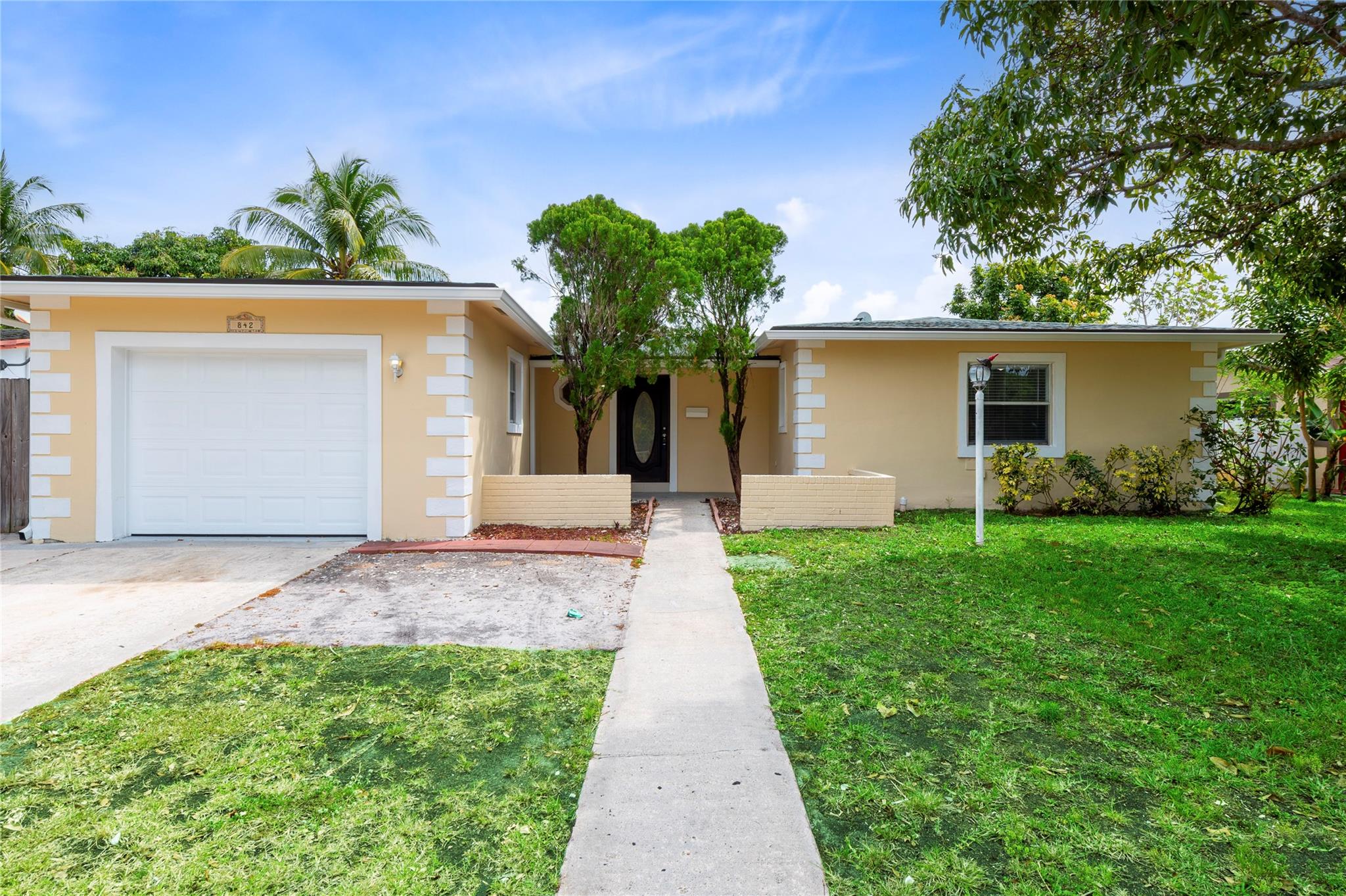 Charming 4-Bedroom, 2-Bathroom Pool Home with 1-Car Garage. Move-in ready and waiting for you! This beautifully updated home features tile flooring throughout, providing both style and ease of maintenance. The spacious layout includes large closets for ample storage and a modern kitchen with sleek granite countertops, perfect for both cooking and entertaining. Enjoy outdoor living with a fenced-in backyard and a refreshing pool, ideal for relaxation and gatherings. Plus, there’s no HOA, giving you more flexibility and freedom. Available immediately!