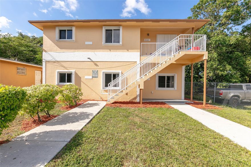 Beautifully updated 5bdrm/2ba duplex in the heart of Miami. Close to bus lines, airport & downtown expressways.  Minutes from Midtown, Design District, Wynwood, & other vibrant Miami destinations. Spacious upstairs residence with 1,610sf living space. Porcelain tile floors, quartz countertops, stainless-steel fridge with icemaker, self-cleaning electric range, dishwasher & microwave.  New Samsung high-capacity washer & dryer. Two parking spots & exterior lighting. New ceiling fans & LED lights. Freshly painted, new verticals & in absolute move-in condition. Rental history showing no evictions with background & income info required. No credit score requirement. Housing Choice Voucher applicants welcome. Already approved with Housing voucher program. Low move-in cost. Available Dec.1, 2025.
