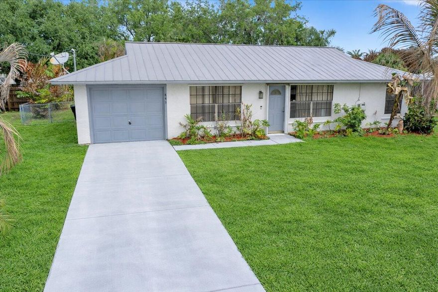 Welcome to this well-maintained 3-bedroom, 2-bathroom single-family home located at 841 NW Riverside Dr in beautiful Port Saint Lucie. This inviting residence offers a comfortable and functional layout, with a spacious backyard for relaxation or entertainment. The home offers a split floor plan with a private bathroom for the primary suite and one bathroom for the two bedrooms located across the living space. Conveniently located close to I-95 and the Florida Turnpike, this home offers easy commuting and quick access to shopping, dining, schools, parks, and everything Port Saint Lucie has to offer. Situated in a quiet residential neighborhood, it also provides the comfort of peaceful living with city conveniences nearby. Schedule your showing today.