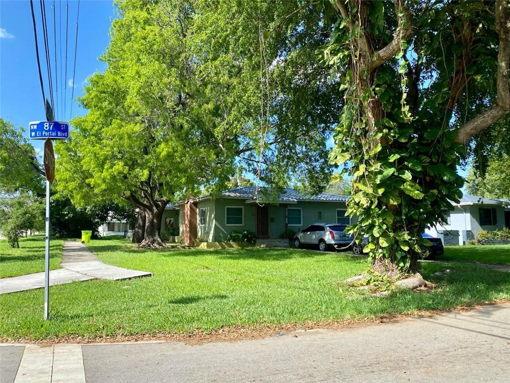 Coveted well sought after charming and desired historic neighborhood in El Portal Miami, boasting beautiful canopy tree lined streets. Single family home with 3 bedrooms 2 bathrooms and a bonus bedroom and fireplace. Designated laundry area. Extra large corner lot with endless possibilities for future projects. Lots of room for a pool. Very close to Design District, Wynwood, Bal Harbor shops, beaches, Downtown and Miami Beach. Do not miss this one in a million opportunity. Note, the !!!AC DOES NOT WORK!!!!PROPERTY IS BEING SOLD AS-IS!!!! Call listing agent to schedule appointment today!!!!