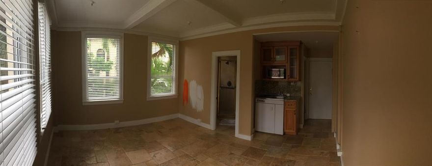 Come take a look at this one bedroom/Studio apartment with a garden view in the historical Palm Beach Hotel. The corner unit offers tons of natural light. Upgraded bathroom and flooring. The location is perfect; your walking distance to restaurants, the beach, inter-coastal, and bike trail. Publix grocery is across the street.  Such a grand opportunity. No rental restrictions. See attachment for PAS requirements and WFHM offer submittal information in MLS document section. Please submit all offers to the listing broker/agent.