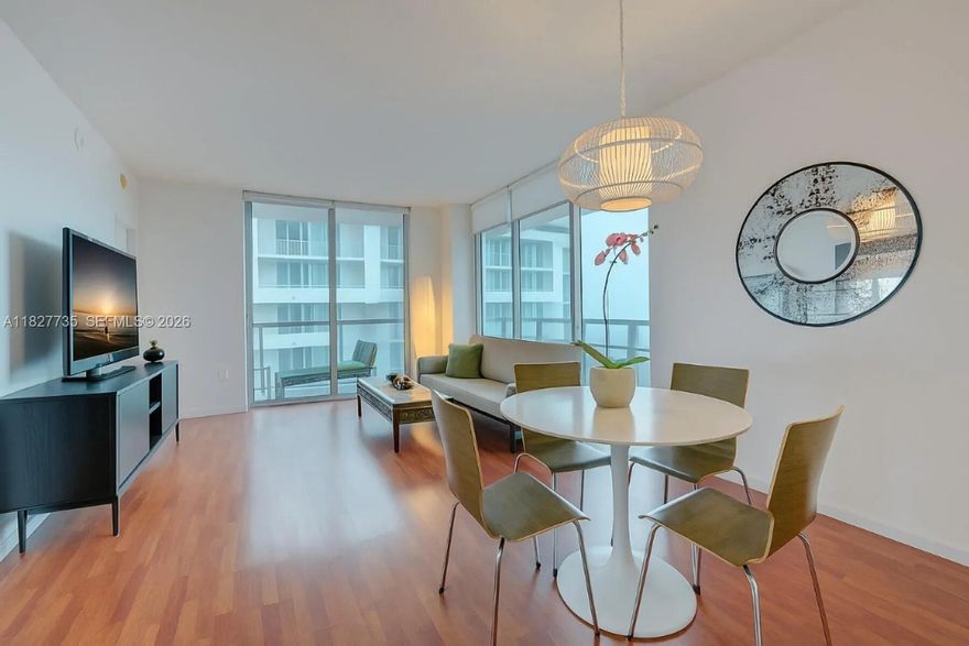 Gorgeous Downtown Miami Luxury apartment in an excellent location with a bright and airy functional Floor Plan. Stunning floor to ceiling windows. Neutral and open designed 2/2 corner unit with a wraparound balcony with breath taking views of the exclusive desired Miami scene along with the tranquil Bay views. Wood floors, spacious kitchen with stainless steel appliances and breakfast bar area. Close to Wynwood, Midtown, cafes, shops, fine dining and minutes from theatres, movies, South Beach and much more. Come enjoy the tremendous vacation like amenities such as a large, heated swimming pool, hot tub and fitness center in the building. Close to the Design district, the Airport and the energetic Miami Lifestyle.