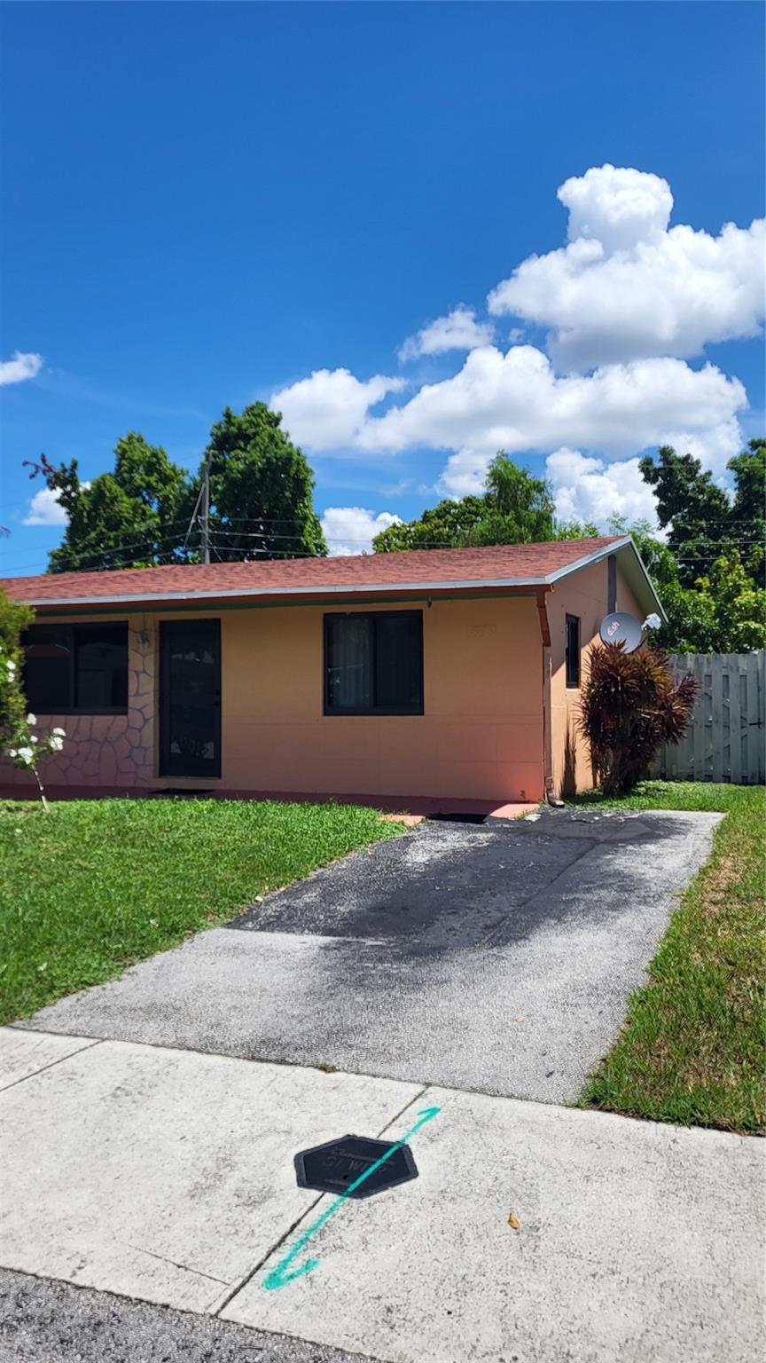 Private 2 bedroom, 1 bathroom Single Family home in desirable North Lauderdale, central location, close to highways, major shopping, excellent school district. ideal starter home or great option for simpler lifestyle. Tiled flooring throughout, an upgraded kitchen with stainless steel appliances, functional layout filled with natural light. Oversized fenced yard, tons of privacy, plenty of room to relax, entertain, enjoy a variety of fruit trees. Shed in back for extra storage. Recently updated with New A/C, newer roof and NO Hoa restrictions or requirements. Freedom to make this your own.