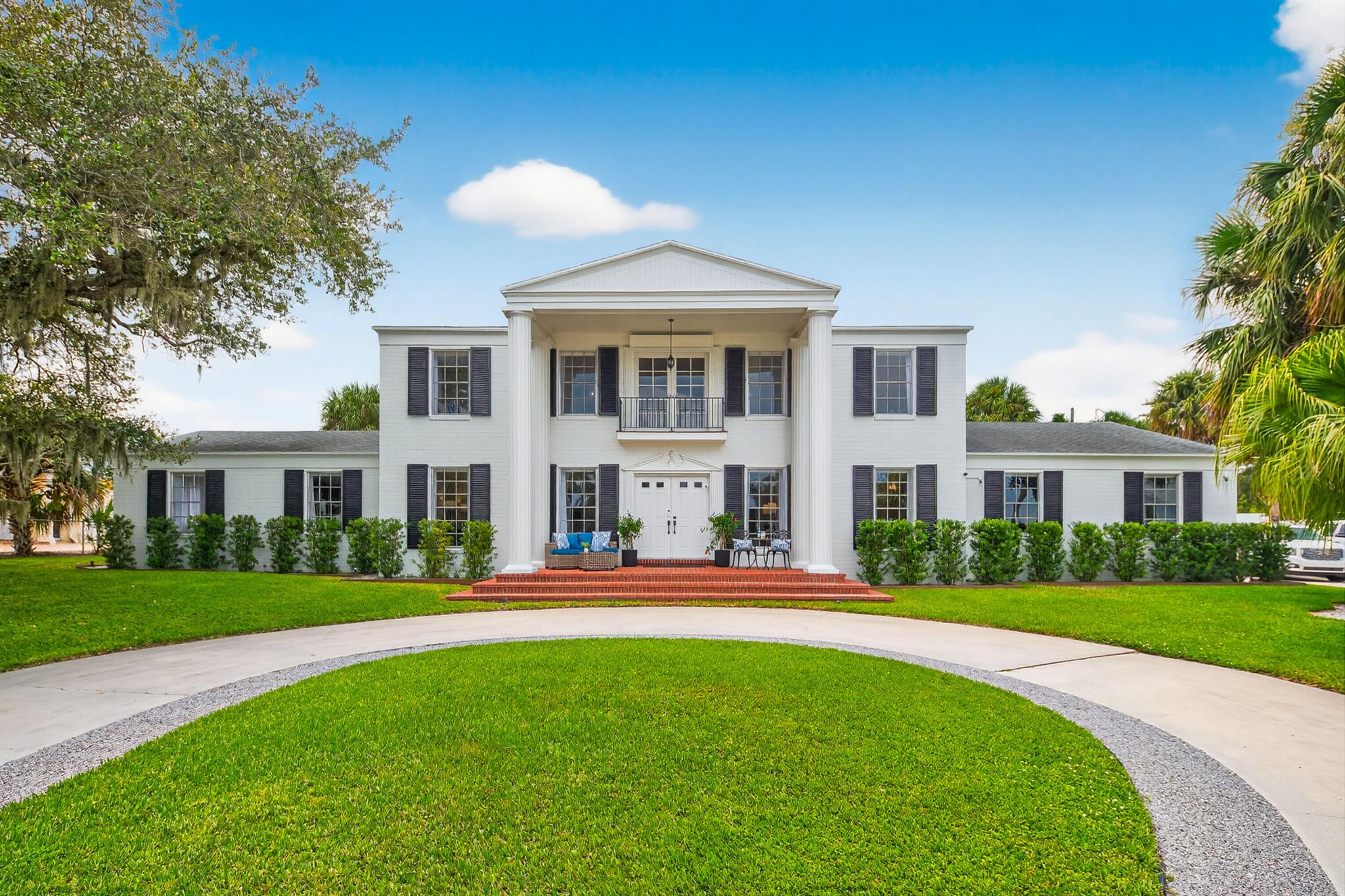 REDUCED, MUST SEE, Shows More Like A Model! All New Furnishings & Decor INCLUDED. LOCATION, LOCATION & ELEVATION. This is the One, Palm Shadows on the River Ridge, the Wide Water Ocean Access Trophy Estate High Atop the Indian River Lagoon Intracoastal Waterway. One of the most Prominent Long-Admired Estate Homes on The River Drive. Character, History & Grandeur with a Goldilocks Property and a survey verified FOUR STOREY (40FT) Ground Floor Elevation. CONCRETE BLOCK Construction UPPER & LOWER. Designed to Entertain Family & Friends in Stately Elegance. Total 6 Bedrooms & 5 1/2 Baths Incl 4 Beds and 3 Full Baths Upper Level & 2 Lower Level Beds each with Full Baths Plus Half Bath. Distinctively Beautiful. ''The River'' and Atlantic Ocean is your playground, World Class Salt-