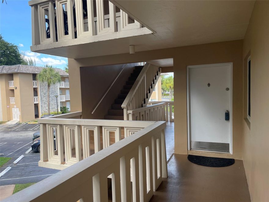 MOVE IN READY ! This spacious 2-2 corner unit is well maintained and perfectly located at Villas of Miami Lakes. It's walking distance to the Miami Lakes Golf Club and main street Miami Lakes which is the social hub of Miami Lakes. As you enter you will find a cozy kitchen with white mica countertop-cabinets with fridge, dishwasher, stove top oven, microwave. Open and large living room & dining area with views to an open balcony. Ceramic tile flooring in all the living areas and bedrooms. Both bedrooms are large in size as well as the bathrooms and has impact windows and sliding glass door. Rent includes water, sewer and trash. Parking Space#163 & Elevator and W/D on each floor Unit F212 Only 2 cars and water included.