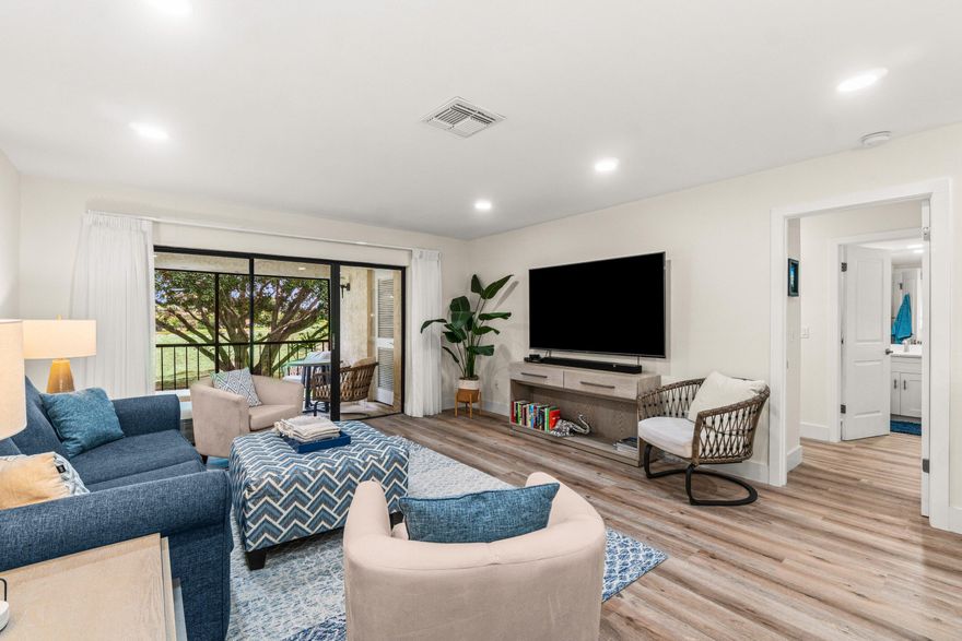 Remodeled in 2021 and maintained in excellent condition, this move-in ready Southport residence at Hunters Run Country Club offers stylish interiors and golf course views. The open-concept layout features a contemporary kitchen with quartz counters, shaker cabinetry, and stainless steel appliances, flowing into the spacious living and dining areas. A screened balcony overlooks the South Course. The large primary suite offers generous closets and a remodeled bath with dual sinks and spa-style shower. The king-size guest bedroom also works beautifully as an office or den. Unit is a short walk to both the Country Club and the Southport clubhouse and pool.  Buy now and close before June 30 to save $25,000 on the upcoming increase to the country club initiation fee! Experience the modern standard of refined country club living at Hunters Run. With over $60M of capital improvements, members enjoy an exceptional array of world class amenities including three championship golf courses, top-rated practice facilities, premier tennis & pickleball, with upcoming state of the art racquet sports center, resort-style clubhouse and pool, salon & spa, full service fitness center, and six dining venues. The best of private club living can be yours today! Membership is mandatory.