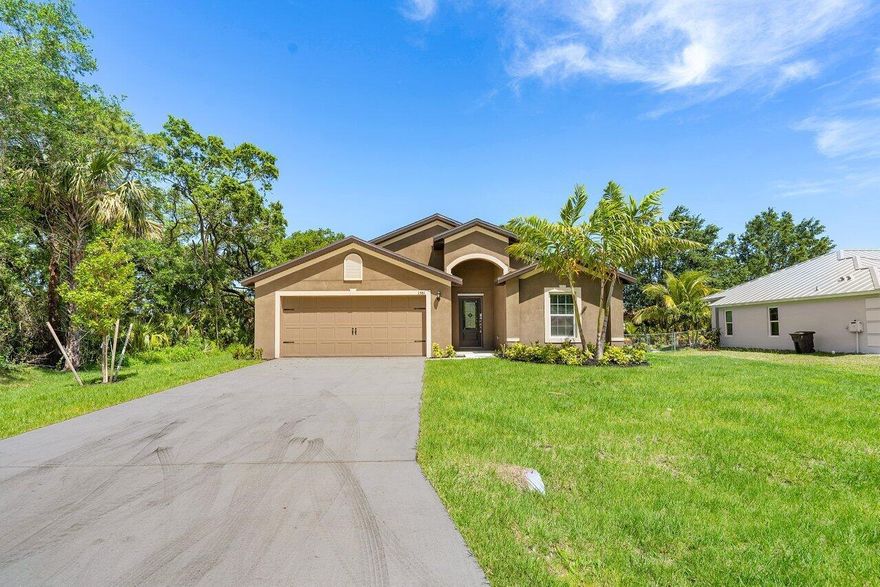 BRAND NEW! Be the first to live in this immaculate home in the heart of Port Saint Lucie. Enjoy the luxury of a crisp new kitchen, updates throughout, open floor plan, expansive bedrooms, and a large yard. If you thought new car smell was good, wait until you start enjoying new home smell. All for the same price as the rest of the older and dated homes in the area. Don't wait and see it today because you can only have ONE FIRST and we all know it's unforgettable!
