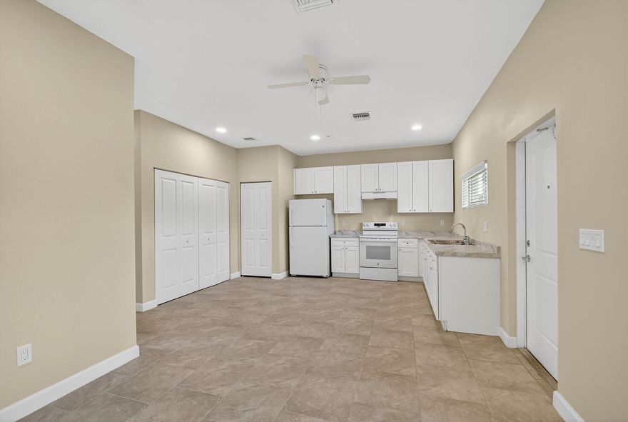 Experience modern living at its finest in these brand-new, two-story townhomes--perfectly located near Palm Beach State College, JFK Hospital, and I-95 for unbeatable convenience. Built in 2025, each home boasts sleek tile flooring downstairs, luxury vinyl plank on the second floor, and nearly 10' ceilings that elevate the bright, open layout. Enjoy stylish, never-before-used kitchens with brand-new appliances, plus an in-unit washer and dryer for ultimate comfort. *Move-in specials available now -- get your **first month free* and move in with only a *$2,500 security deposit!* Don't miss out on luxury living and an incredible deal--be among the first to call these townhomes home!  Impact glass windows, no hoa, easy and fast move-in.
