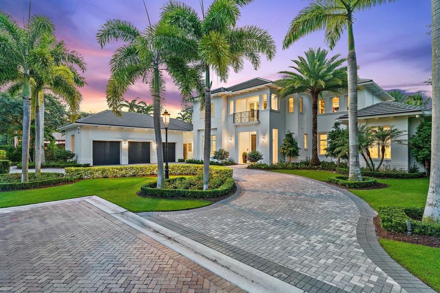 Located in the Old Palm Golf Club, this masterfully-designed refuge includes 5 or 6 bedrooms, 6 bathrooms, 2 half-baths and 3.5 car A/C garage in a 9,336 total SQ FT structure (6,970 SQ FT under air). Catch a glimpse of the built-in saltwater fish tank as you pass through the foyer into the open format living area and chef's kitchen, lined at the rear with floor-to-ceiling windows that create indoor-outdoor unity with the pool, covered lanai and outdoor kitchen. Take the elevator upstairs to the master suite, which features two large walk-in closets, an en suite bathroom with lux finishes, and a covered balcony overlooking the pool and water feature. One of the guest bedrooms has been converted into an additional show closet with custom built-ins and displays - a fashion lover's dream.