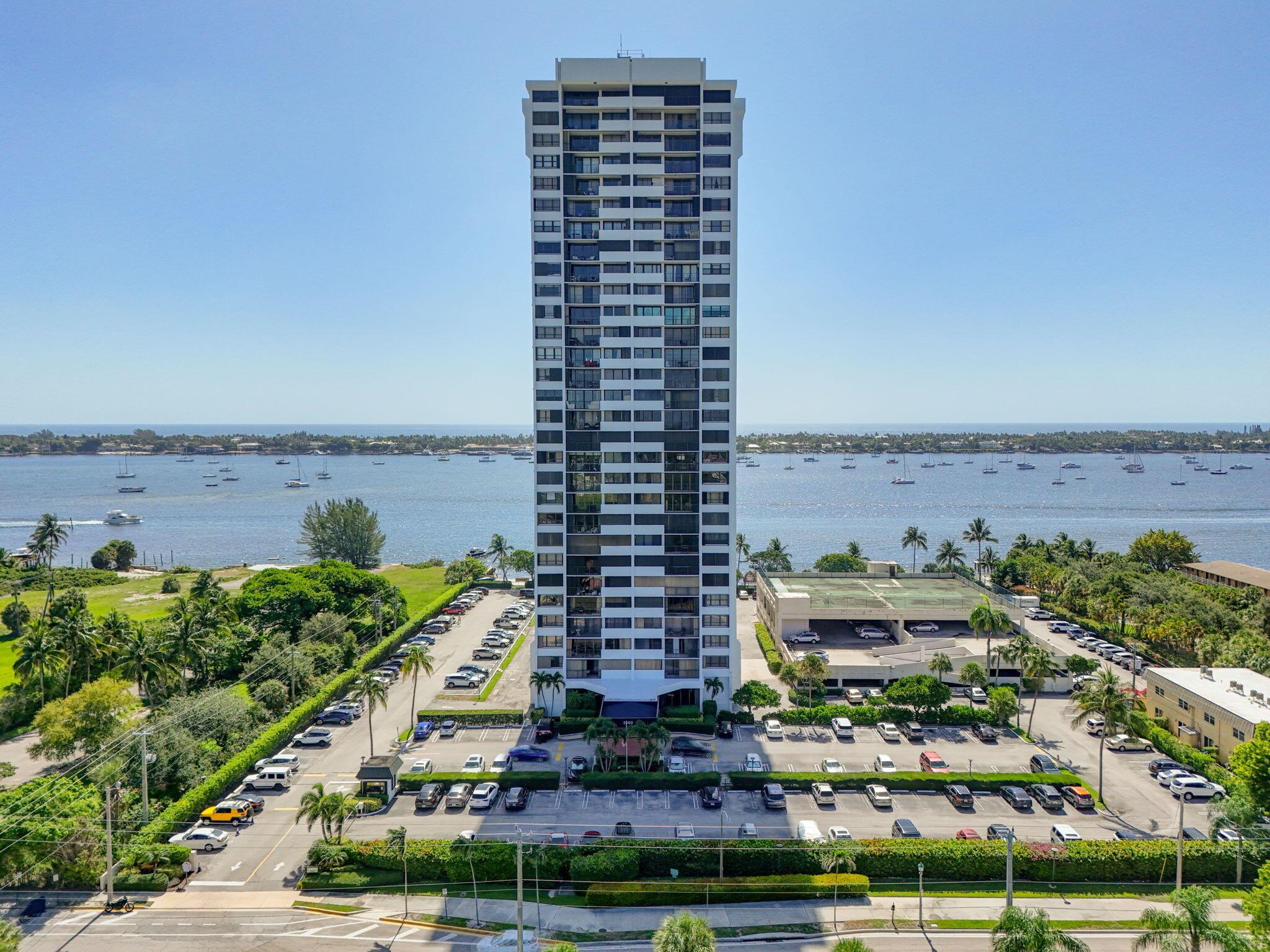 Welcome to Palm Beach House Condo at 5600 N Flagler Drive! This 2 bed, 2 bath unit on the 27th floor sits high above the city, offering wide, unobstructed west-facing views and incredible sunsets. Enjoy a private beach, waterfront pool, gym, and clubroom--all just minutes from downtown West Palm Beach and the airport. A perfect mix of relaxation and convenience.
