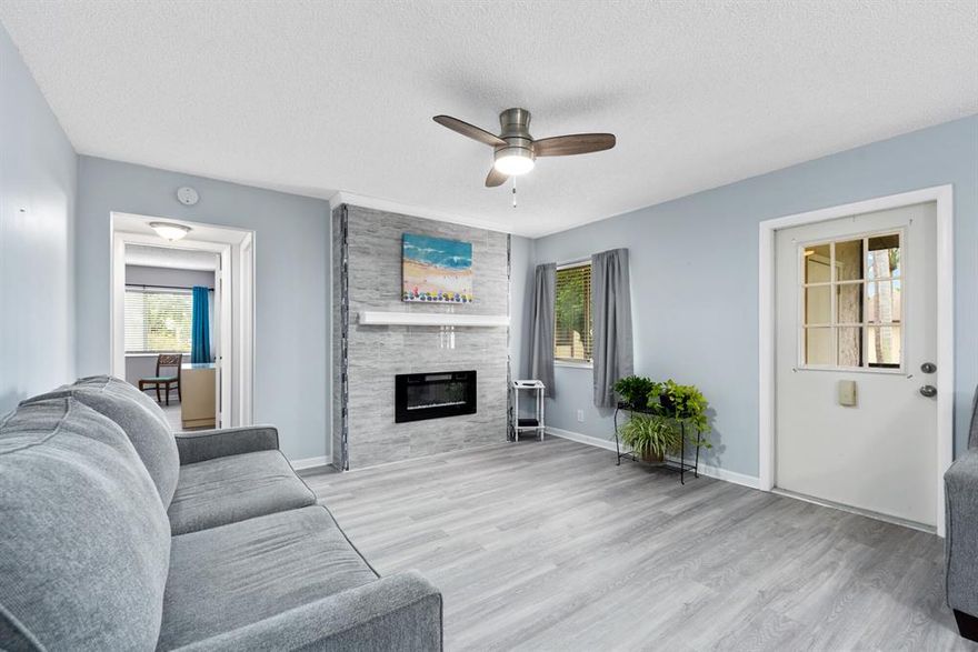 ''TURN KEY'', Describes this SECOND FLOOR 2 Bed 1 BATH, CUSTOM DOUBLE VANITY BATHROOM, Exquisite Tile Fireplace, Updated Condo with COURT YARD VIEW, located in a meticulously maintained 55+ ACTIVE community in Pine Ridge. Breakfast BAR area with open access to dining room and living room for entertaining. Laundry/pantry room with ''BRAND NEW'' full size washer/dryer. New Flooring through out, no Carpet. New Hot water Heater, All new Fans & Lighting, New Patio Door...This community has plenty to offer with its social clubs, leagues for bocce, shuffleboard, pickle ball, & golf. Also, there are Saturday luncheons, potluck dinner, art night, canasta party, book club, casino trips & weekly water aerobic Call today