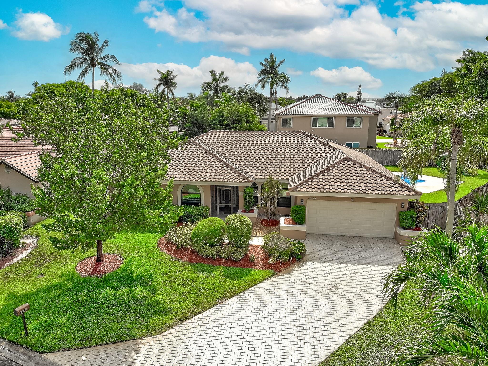 BEAUTIFUL 4/2 POOL HOME ON LARGE 1/4 ACREÂ INTERIOR CULDESAC LOT. ENJOY PRIVATE FENCED-IN BACKYARD, SPARKLING RESURFACED POOL W/WATERFALL, BUILT-IN BBQ/BAR AREA & PLAYGROUND. KITCHEN TASTEFULLY REMODELED W/WOOD CABINETS,GRANITE COUNTERTOPS!ALL NEWER SS APPLIANCES, XL CONVECTION/AIR FRYER OVEN,FRENCH DOOR FRIDGE,UNDER CABINET LIGHTING & LARGE DINING AREA. THE OPEN LIVING AREAS ARE ENHANCED W/CROWN MOLDINGS & TILED FLOORING. PRIMARY BATH RENOVATED W/DOUBLE SINK VANITY, FRAMELESS GLASS WALK-IN SHOWER, IMPACT CABANA DOOR & LARGE WALK-IN CLOSET. UPDATED GUEST CABANA BATH. PARTIAL IMPACT WINDOWS, DOORS! ADDITIONAL FEATURES: NEWER ROOF(2015) NEWER AC 2020, WATER HEATER 2022, WASHER/DRYER. FRESH INT. & EXT. PAINTING, PROFESSIONALLY CLEANED TILE & GROUT, NEW SPRINKLER SYSTEM & LANDSCAPE REFRESHED!