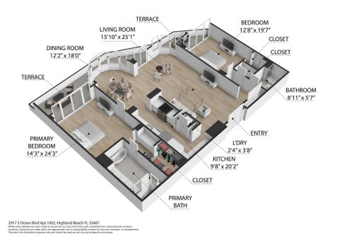 Tiny photo for 2917 S OCEAN Boulevard #1002, Highland Beach, FL 33487 (MLS # B26084240)