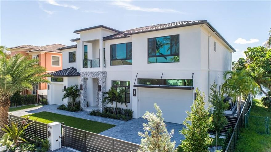 Spectacular Coastal Contemporary design! This brand new home (finished 6/2018) is one of Kind,, Located on Lake Placid in Lighthouse Point.80 ft. of Frontage with Incredible Views  Crafted by ZAHN Builders at 5860 sq. ft. under air, with 6 bedrooms and 6 1/2 baths, it also includes Italian Porcelain Tile Thru Out and Air Condition Patio 3 Car Garage.3 Minutes By Boat To The Hillsboro Inlet makes it absolutely perfect for the avid boater or fisherman, and sure to please even the most discriminate buyer.