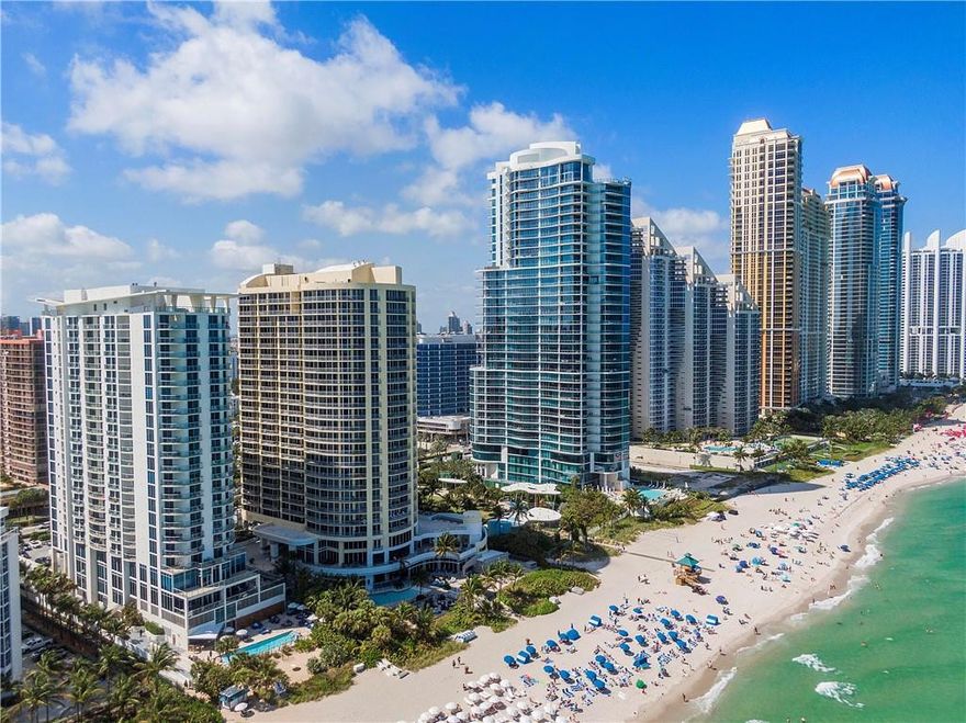 Seating pretty on the beach of Sunny Isles sits Le Sole building, this property is ideal for the investor who wants the convenience of owning a short term rental unit, but not deal with bookings, cleaning, and accounting as the hospitality professionals will do it so you will just receive the income generated from the rentals. Also ideal, as a getaway to enjoy a private beach overlooking the Atlantic with all the amenities of a luxury hotel including valet, a state-of-the-art gym & health spa, & an award-winning restaurant.  This featured corner unit consists of two completely furnished rooms with the latest appliances jointed by a quaint hallway that permits complete privacy between the two rooms, therefore, you have two 1 bedroom units to rent each with its own bathroom.