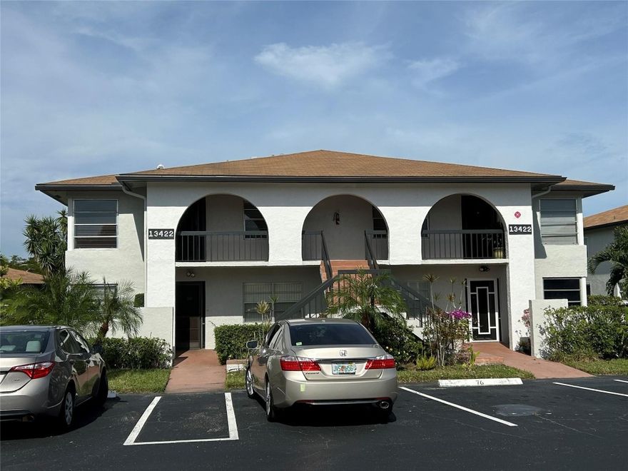 BEST VALUE IN PALM GREENS!! Pride of Ownership shows in this LIGHT & BRIGHT two bedroom, two bathroom CORNER unit condo. This second floor unit BOASTS 1381 SPACIOUS square feet and an OVER-SIZED Florida room that has a beautiful and semi private view of the LAKE and pretty landscape. The RENOVATED EAT IN KITCHEN has granite counter-tops, pull out drawers and is completely OPEN to the dining and living area. TONS of high hats throughout. The large master bedroom has an en-suite, spacious walk in closet and SEPARATE LAUNDRY ROOM. (Washer and Dryer is NOT in the kitchen!) TASTEFULLY DECORATED, FURNITURE IS INCLUDED (OR NOT), this home is MOVE IN READY! Just STEPS to all the amenities and close to downtown, restaurants, shops and the beaches! DON'T MISS THIS ONE! Beautiful 2nd story, furnished 2/2 with extended patio and private lake view! Don't miss your opportunity to own your piece of paradise! Call today!