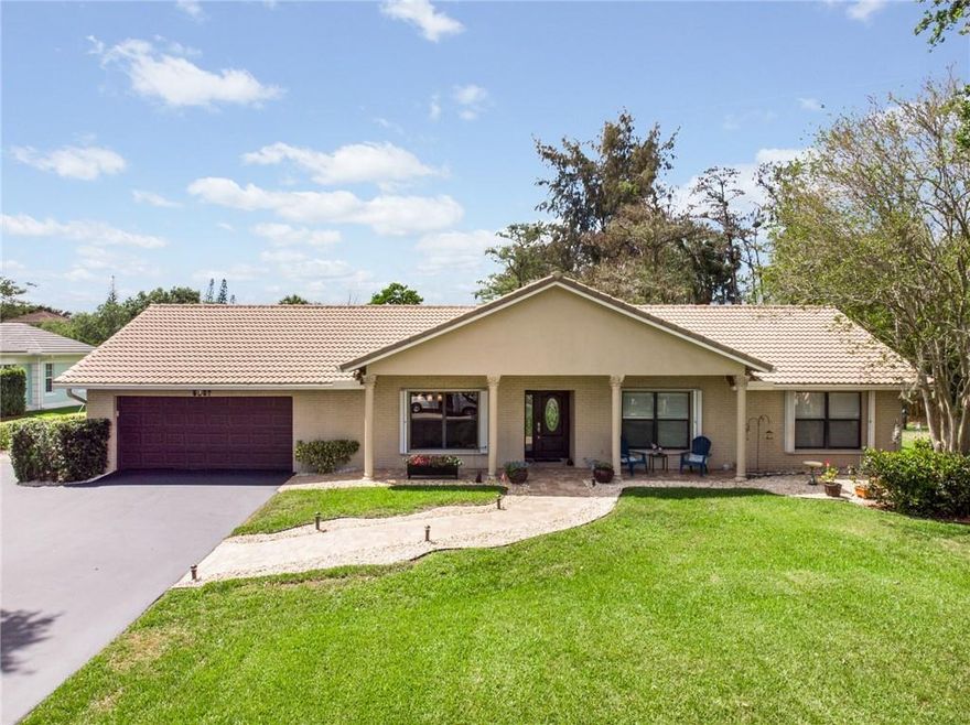 This is a ONE+ acre Pine Tree Estates showcase residence that was remodeled to perfection. The wide-open kitchen, dining & living areas (never mind the pool and deck areas) are made for entertainment and total enjoyment. The complete 2015 roof comes with a 20-year warranty. There is a water filtration system that is included and the residence is pre-wired for a plug-in generator. Most of the windows are impact and the few don't have shutters. This residence really looks as amazingly impressive in person as it does in the photos. Don't wait too long as this property will not be available for very long.
