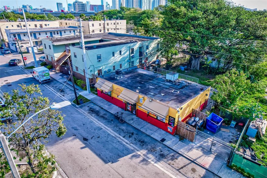 Strategically located building in the Hart of Downtown Miami. This building has been used as a mini market for the past 45+ years. There are plenty of space in the back of the building to increase of the building. Don't let this past.