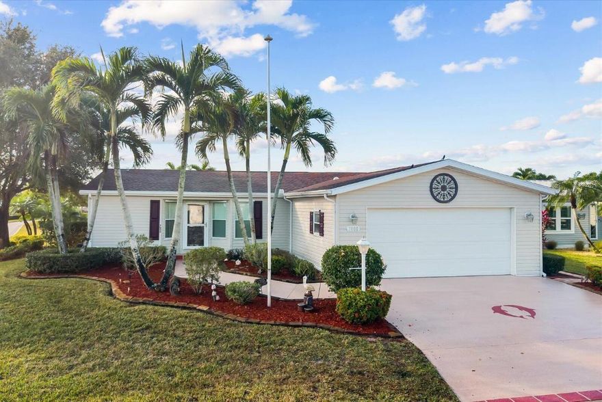 Welcome home to this Lakefront Pelican Model in the Savanna Club 55+ community. Home offers 3 spacious bedrooms, 2 baths + a den/office and an oversized 2 car garage,  with a 35' enclosed ac'd glass lanai overlooking the lake. Home has updates thru/out that include newer kitchen with granite, newer SS appliances, laminate flooring, 2020 roof, decor drive and cost saver irrigation well and a short walk to the Eagles Landing clubhouse, theatre and pool. 
All measurements approximate, buyer to verify. Land Lease Property