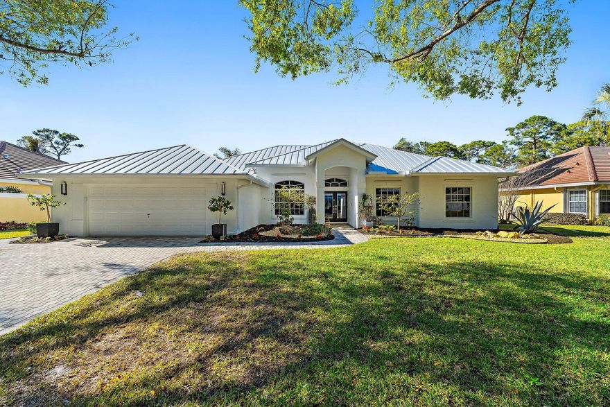 Locks Landing: Your gateway to waterway adventures — from the Atlantic to fresh water fishing on Lake Okeechobee. Rare opportunity for true waterfront living in the gated community of Locks Landing. This 3BR/ plus Den, 2BA home features an open floorplan, hurricane shutters, and a whole-house generator for peace of mind. Enjoy Florida living on the extended lanai with a heated pool, perfect year-round. One of the few homes with the waterway directly behind the property, offering beautiful views and an ideal boating lifestyle. Includes a deeded boat slip, plus sellers also own an additional slip with boat lift. Convenient ocean access via the St. Lucie River and locks. Minutes to shopping, dining, beaches, and top-rated schools.