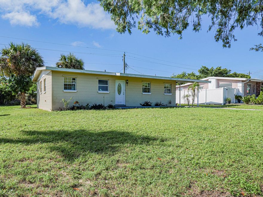 Great Starter Home- This charming 2-bedroom, 1-bath home offers spacious bedrooms and a spacious living room, and an extra side room perfect for an office or hobby space. Built with CBS and frame construction, it includes a carport and storage shed for added convenience. Enjoy peace of mind with a newer roof (2022) and the benefit of county water and sewer-no septic system! Don't miss this affordable opportunity to own a solid home in a great location!