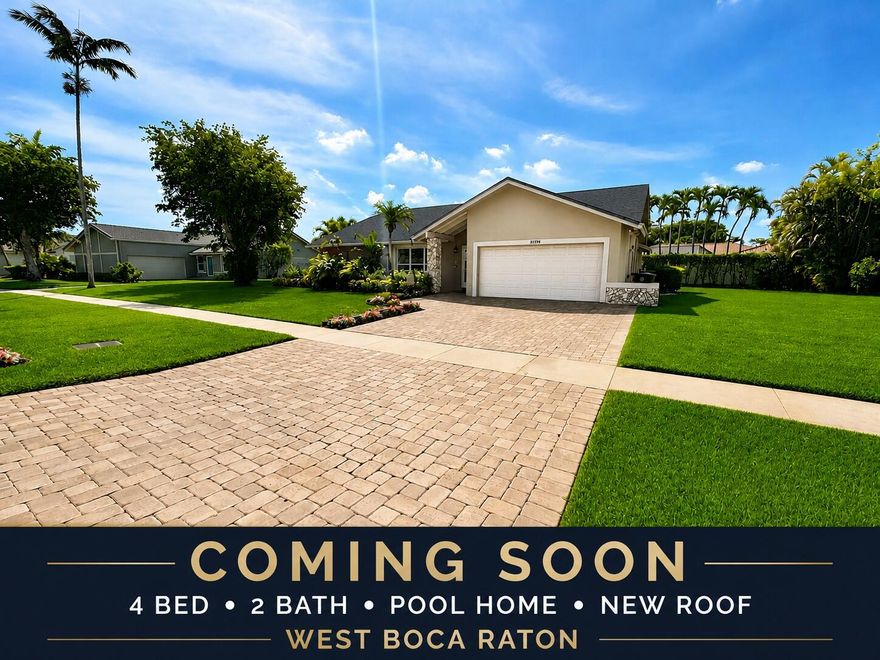Coming Soon — Professional photography, floor plan, and video! Welcome to this stunning 4-bedroom, 2-bath pool home in the highly sought-after Loggers Run/Indian Head community! Featuring a BRAND NEW ROOF (JUNE 2026), FRESHLY PAINTED EXTERIOR, IMPACT WINDOWS AND DOORS and a paver driveway, this home has incredible curb appeal. Inside, enjoy a spacious split floor plan with smooth ceilings throughout, an updated kitchen with granite countertops and wood cabinetry, renovated bathrooms, laminate flooring in the secondary bedrooms, and beautiful bamboo flooring in the primary suite. Out back, your private screened-in pool and paver deck are perfect for entertaining. A 2-car garage completes this move-in ready gem — all located in a top-rated school district with exclusively "A"-rated schools.
