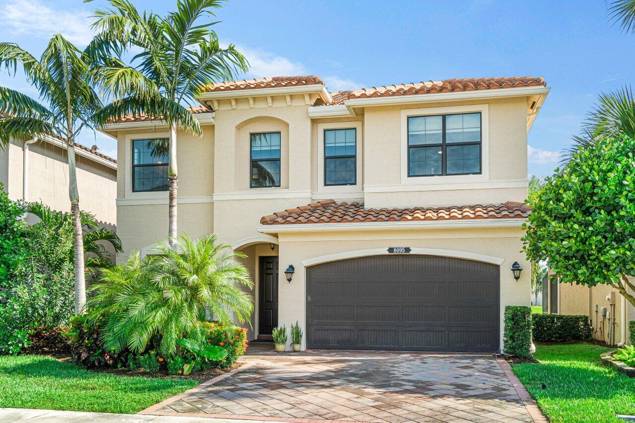 Lakefront Capri floor plan home with 5 bedrooms/4 bathrooms and over 2800 square feet of living space for annual rental in Tuscany North. This 2016-built home features an open floor plan, impact windows, beautiful light fixtures and built ins, upgraded (non-builder) porcelain floors, wood floors on staircase and wood look tile throughout upstairs (no carpet), and is ideally located just a few steps from the clubhouse. Enjoy beautiful lake views from almost every room in the home. Tuscany North is a gated GL Homes community with a clubhouse, resort-style pool, tennis courts, basketball court, fitness center children's aqua lot and playground. This community is conveniently located near the Florida Turnpike, brand new shopping centers/restaurants and Delray Marketplace.