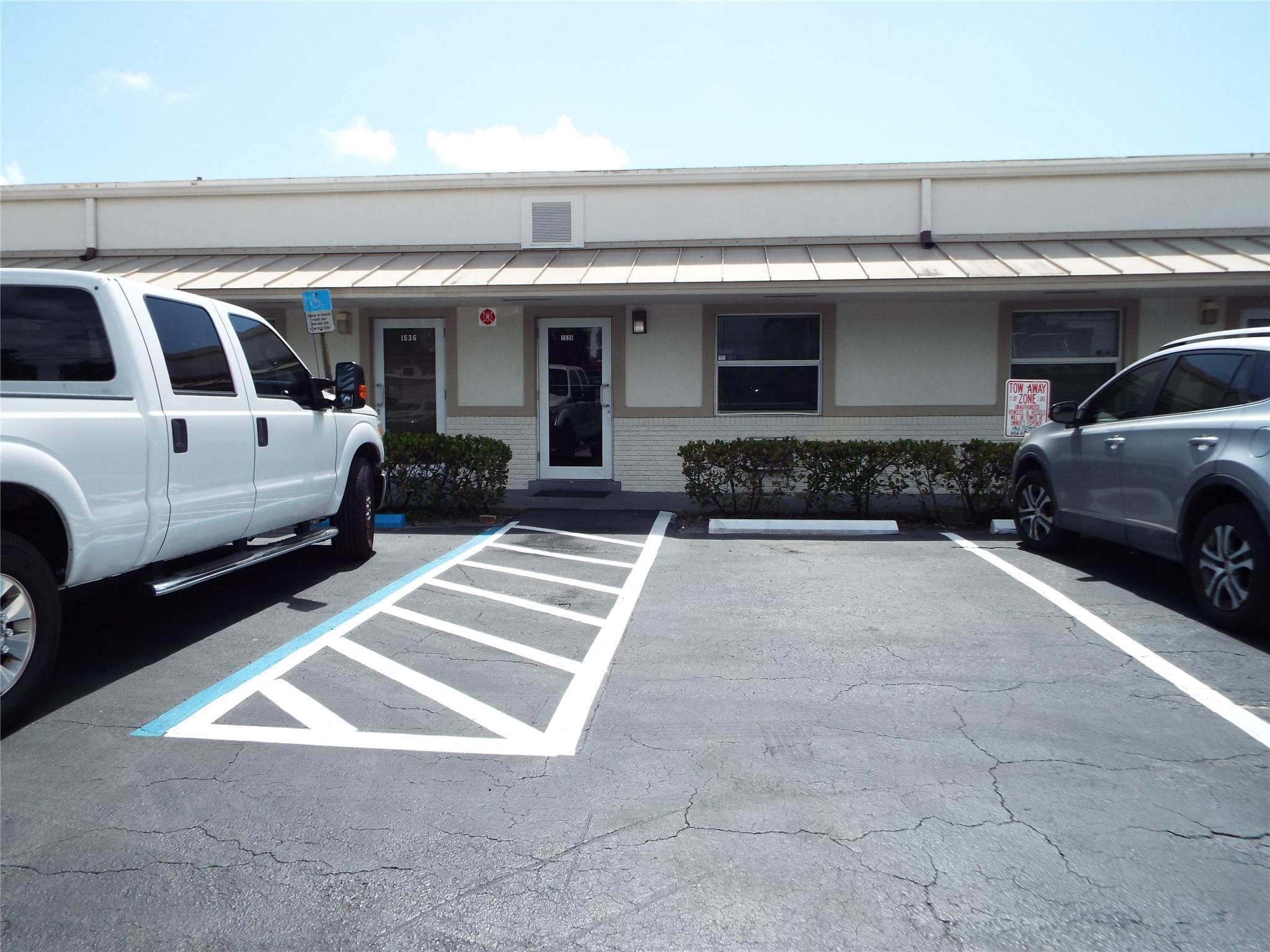 Come check out this immaculate, super-clean & attractive warehouse, approximately 1000 square ft, with small office in front and warehouse door in rear. No auto repair allowed, Freshly coated floor, updated electric panel, updated LED lighting, 220v. power.
12-foot ceilings, loft storage over office. Two parking spaces in front and two in rear. Great east-side location,
just off McNab Rd. Convenient to Federal Hwy, Commercial Blvd, & Atlantic Blvd