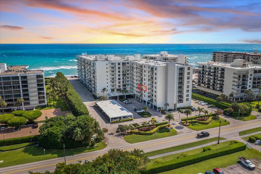 Experience beachfront living at its finest in this beautifully updated one-bedroom, 1.5-bathroom condo in The Patrician--a premier oceanfront building in Palm Beach. This spacious 1,008 sq. ft. residence boasts a coastal contemporary design with sweeping views of the Intracoastal, creating a serene and stylish retreat. Inside, you'll find new appliances, updated flooring, fresh paint, custom closets, impact windows, a new electrical panel, and abundant storage, all thoughtfully selected to elevate your living experience. The Patrician has recently completed a comprehensive renovation, adding exceptional value with all assessments paid. Upgrades include full concrete restoration, a new roof, state-of-the-art air conditioning, enhanced fire suppression systems, impact windows, and a
