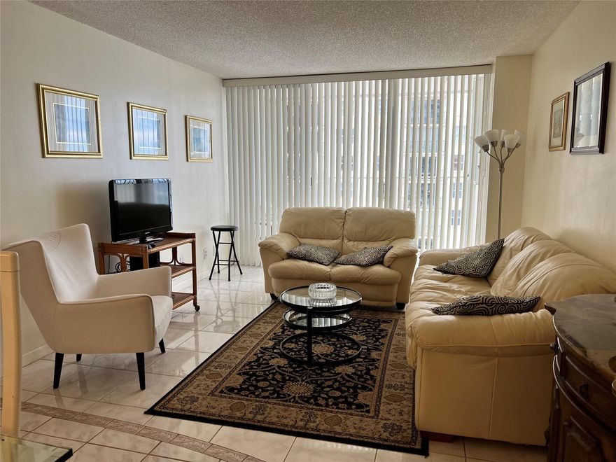 Great opportunity to live at the beach for an affordable price! Can be rented furnished or unfurnished. Beautiful ocean and Intracoastal views from this 14th floor furnished 1 bedroom 1 bath condo. Tiled throughout, garage parking, cable and internet included with rent. Resort-like amenities including 2 pools, 2 gyms, beach bbq area, pickle ball court, bar and so much more. Excellent location, walk to 4 star oceanfront dining, shopping, fishing pier and all that Pompano Beach has to offer.