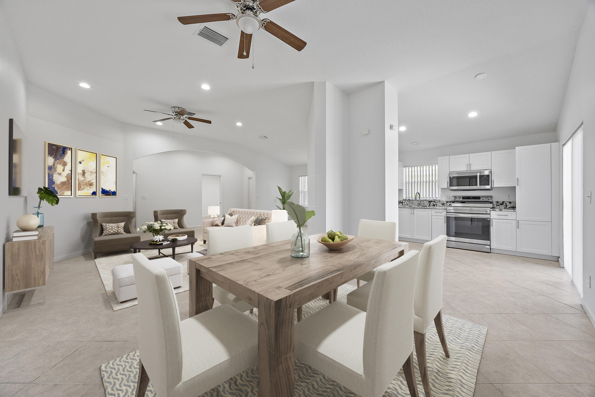 Waterview Gem in Boynton Beach! Fully Remodeled 3-Bed 2-Bath Home in Boynton Beach. Step into this stunning residence featuring a modern open-concept layout, stylish finishes, and abundant natural light. The upgraded kitchen boasts sleek countertops, stainless steel appliances, and ample cabinet space. Spacious bedrooms offer comfort and privacy, while the remodeled bathrooms showcase contemporary tile and fixtures. Enjoy the tranquility of your private backyard overlooking the water, perfect for relaxing or entertaining. Located in a secure gated community with resort-style amenities, close to shopping, dining, and just minutes from the beach. Move-in ready!