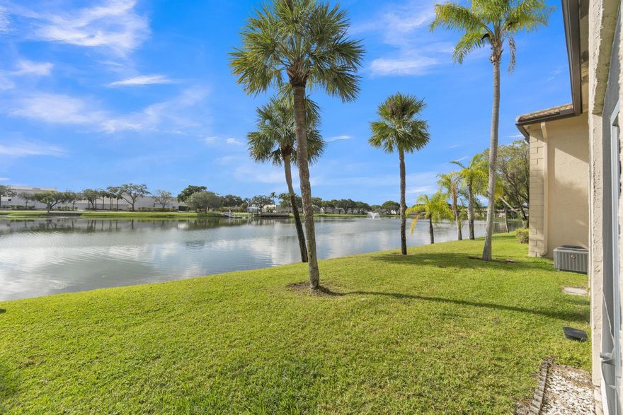 This could be your daily view from this amazing property!  This is a 2 bedroom/2 bath ground Floor WATERFRONT CORNER UNIT with over $20k in upgrades!! Water views from all bedrooms.  Upgraded flooring, Kitchen and bathrooms.  Upgraded Washer and Dryer!  Come see this serene escape in this quaint Lakeside Community.   You won't be disappointed.   Maintenance includes all amenities including cable and water.  Best part is this community association has reserves!!
