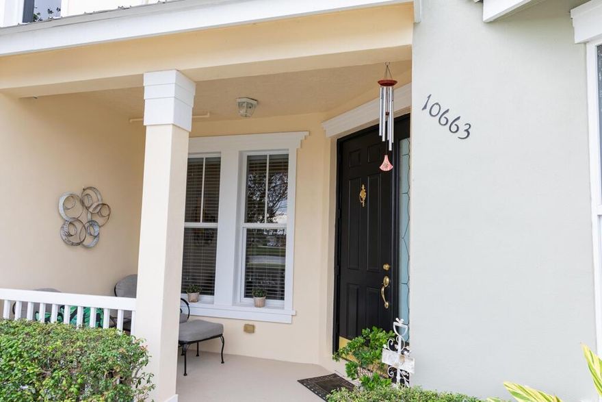 Beautiful and spacious 3 bedroom 2 1/2 bath townhome with lake views and a 2 car garage in one of the most desirable areas of Port St Lucie. Gorgeous open layout. Formal dining room and formal living room with bay windows overlooking the lake. Family room and bar area. Kitchen has granite counter tops and 42'' upper cabinets. First floor master bedroom has fully upgraded master bathroom with dual sinks ,expanded porcelain tiled shower with marble floors. Secondary bedrooms upstairs , both have lake views .New (2022) water heater with 10 years warranty ,AC, and washing machine. Hurricane windows everywhere except rear entry . Sealant and sand covered drive way with pavers.Walking distance to everything Tradition has to offer. Publix, shopping, restaurants and more. Must See!