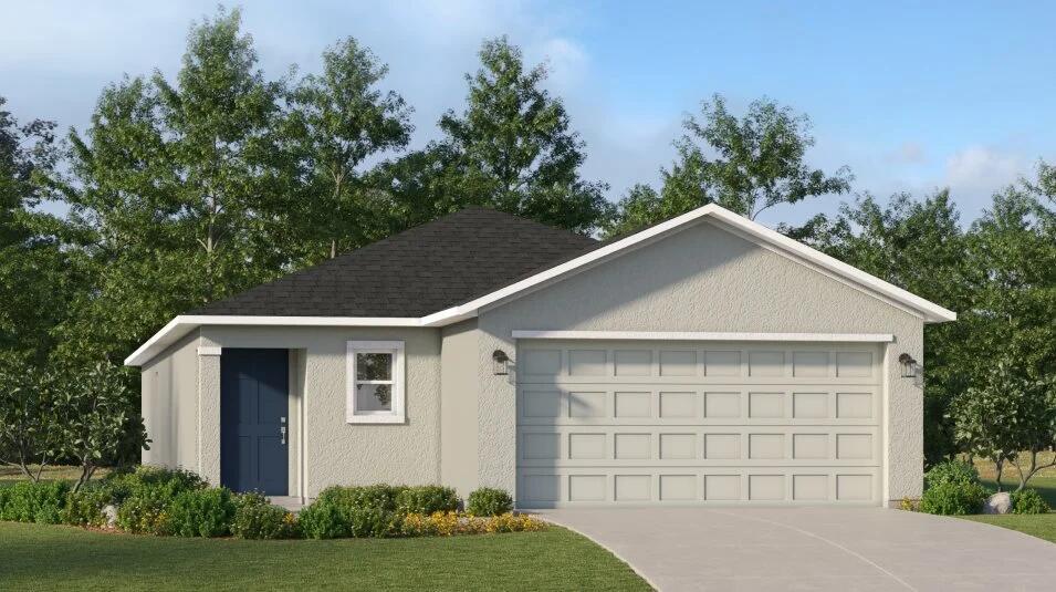 This new home is laid out on a single level for low maintenance living. Two secondary bedrooms share a bathroom in the hall at the front of the home, while the owner's suite is tucked into the back corner with an attached bathroom and walk-in closet. Down the foyer is the open-concept living area, which includes a fully equipped kitchen, an intimate dining room and family room with patio access. Completing the home is a convenient two-car garage.Prices, dimensions and features may vary and are subject to change. Photos are for illustrative purposes only.