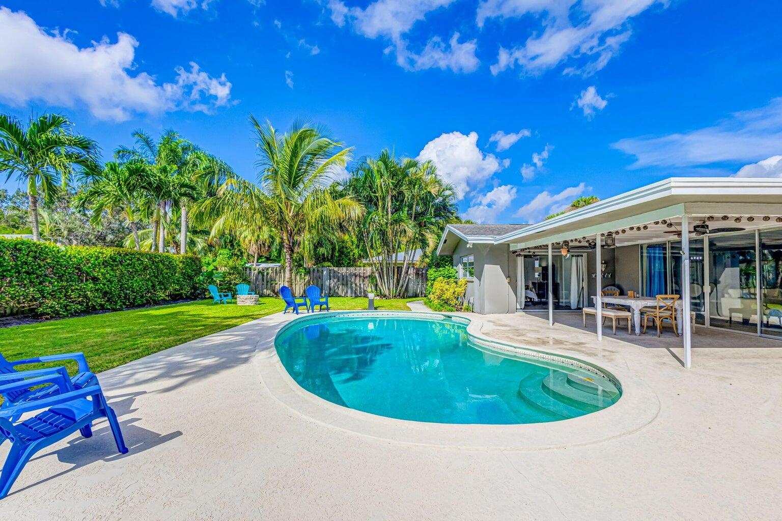 Charming 3 bed, 2 bath home in centrally located Palm Beach Gardens! This house has a brand new roof and beautiful inground pool! Walkout from your master bedroom to your covered patio and beautiful fenced yard with mature trees.No HOA, pet and family friendly neighborhood.Close to parks, places of worship, local area schools, and PGA and Northlake Blvds! Only 10 minutes to beaches, West Palm Beach, and Jupiter!
