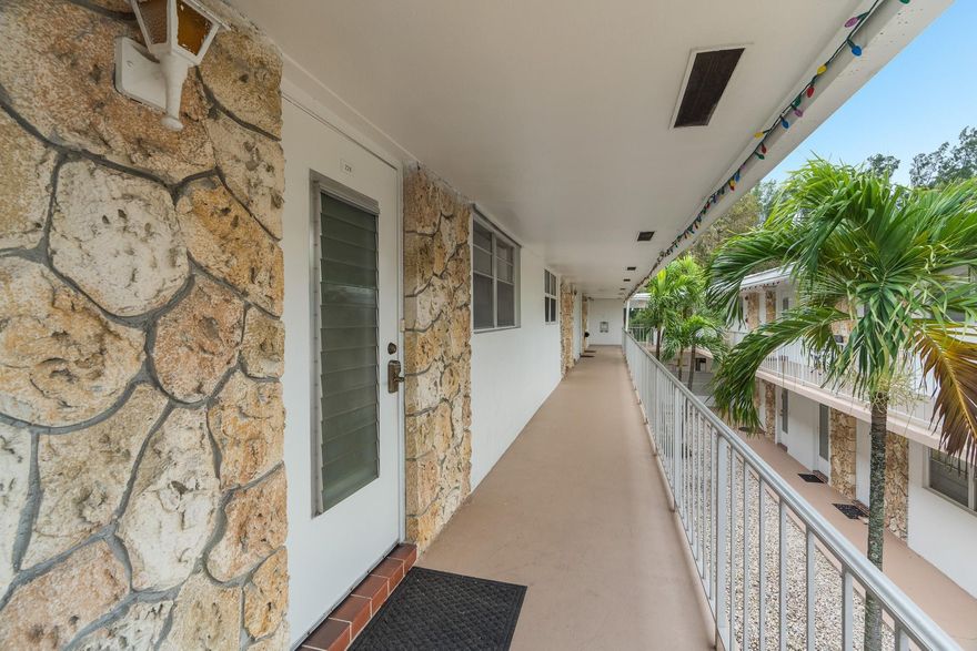 Just listed! 2/1 condo on second floor located near lake. Bright and airy, unit was recently painted and features tile and laminate flooring. Sliders off of living area lead to enclosed glassed porch with a courtyard garden view.  Maintenance includes Water/sewer/trash, building exterior, insurance, community laundry and common areas + golf, 2 community pools, 2 clubhouses, courtesy bus and more. 55+ Community.700 minimum credit score. $350 application fee, $245/monthly master association fee, $360/quarterly condo maintenance, $163/mo. recreational land lease. One time $500 membership fee. Pets allowed.Cash Only
