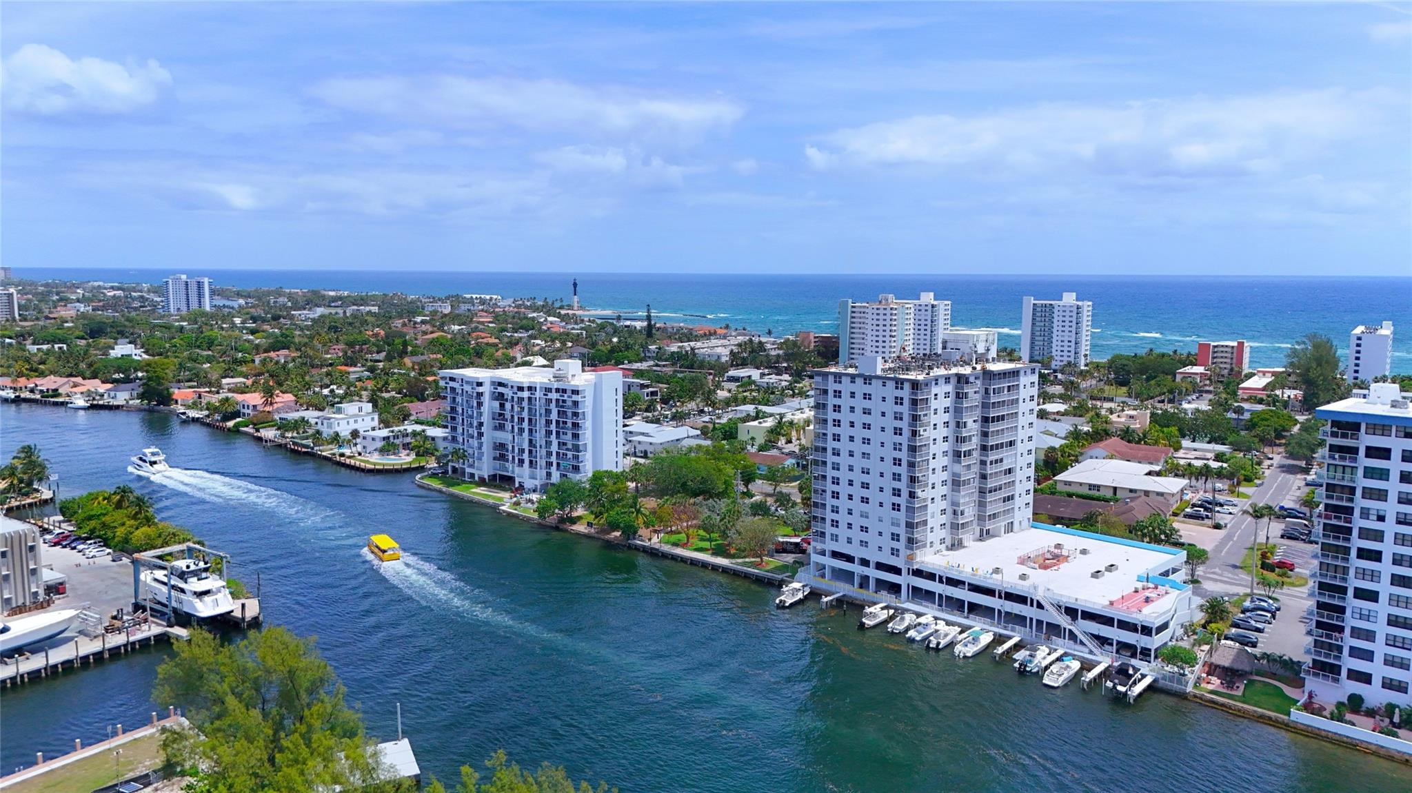 Discover coastal luxury in this beautifully maintained 2-bedroom, 2-bathroom residence at Intracoastal Tower in Pompano Beach! Spanning over 1,000 sq ft, Unit 1106 offers breathtaking, unobstructed panoramic views of the Intracoastal Waterway, the iconic Hillsboro Lighthouse, and the sparkling Atlantic Ocean. This unit bathes in natural light, showcasing the best vistas South Florida has to offer. This versatile home is perfect for those seeking a vibrant beachside lifestyle. The open-concept living space seamlessly blends comfort and elegance, with a second bedroom that is open and currently used as a den. It’s ideal for a home office or flexible living space, and also features a Murphy bed and a full bathroom. Don’t miss your opportunity to wake up to South Florida’s finest views!