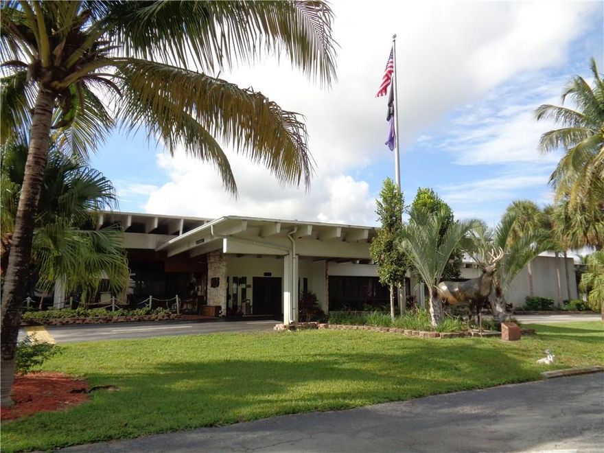 One of the last large parcels of land available in Broward County. 10.41 Acres. Main Lodge building 29,662 square feet and Pavilion building 3,440 square feet. Current zoning is CF, Pompano Beach. Building features two kitchens, large bar area, restaurant dining facilities & multiple meeting & banquet rooms. Additional features ample storage areas, ramp w/overhead door at rear of the building for vendor, kitchen & supply delivery.  The entire building is HVAC equipped. The main roof is in need of repair.