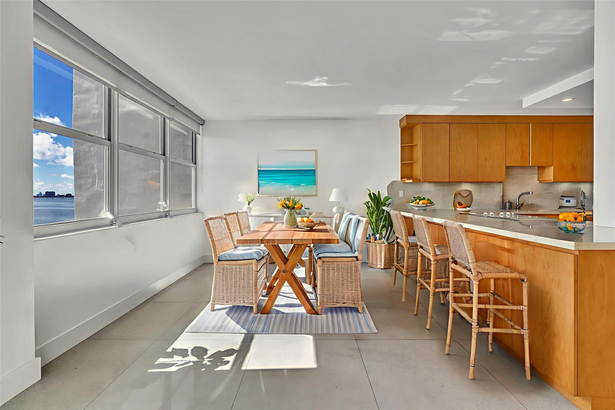 Welcome to Unit 404 at Majorca Towers—a stunning 2BR/2BA waterfront condo with unobstructed Biscayne Bay views. Fully renovated, this home features a modern open layout, cherrywood cabinetry, Quartzite counters, Bosch cooktop, and a bar-height peninsula in the chef’s kitchen. Enjoy tile flooring, smooth ceilings, custom walk-in closets, and luxurious Italian tile baths. Relax on your private balcony or indulge in resort-style amenities: waterfront pool, sauna, gym, clubroom, secured lobby & more. Prime North Miami location!