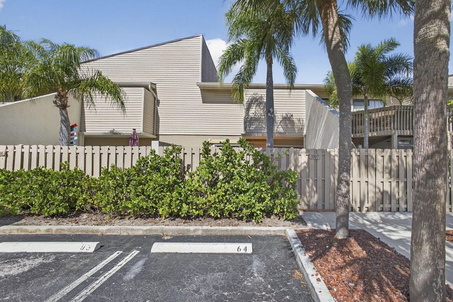 Enjoy comfortable living in this first-floor condo in the gated community of Lake Place. The kitchen has been beautifully renovated with modern cabinets, quartz countertops, and newer stainless steel appliances.The home offers two bedrooms and two full bathrooms, one ensuite and one conveniently across the hall -- plus an in-unit washer and dryer, a private patio, and accordion shutters for added peace of mind.Lake Place features a heated pool, hot tub, fitness center, tennis courts, and clubhouse. Located near Tanger Outlets, Downtown West Palm Beach, beaches, and I-95, this condo offers comfort, convenience, and a great lifestyle.Schedule a tour today and see why this could be your perfect home!