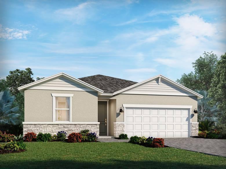 BRAND NEW energy - efficient home Sep 2025! Enjoy cooking in the chef-inspired kitchen overlooking the great room, dining nook and covered lanai. Tucked in the back for privacy, the primary suite is perfect place to retreat after a long day featuring a large walk-in closet and dual vanity sinks. Explore new homes in Port St. Lucie, FL. This neighborhood features resort-style amenities, trails, and a large lakefront area. Each home is built with the innovative, energy-efficient features that Meritage Homes is known for. Its location gives easy access to commuter routes as well as excellent schools and entertainment. Each of our homes is built with innovative, energy-efficient features designed to help you enjoy more savings, better health, real comfortand peace of mind.