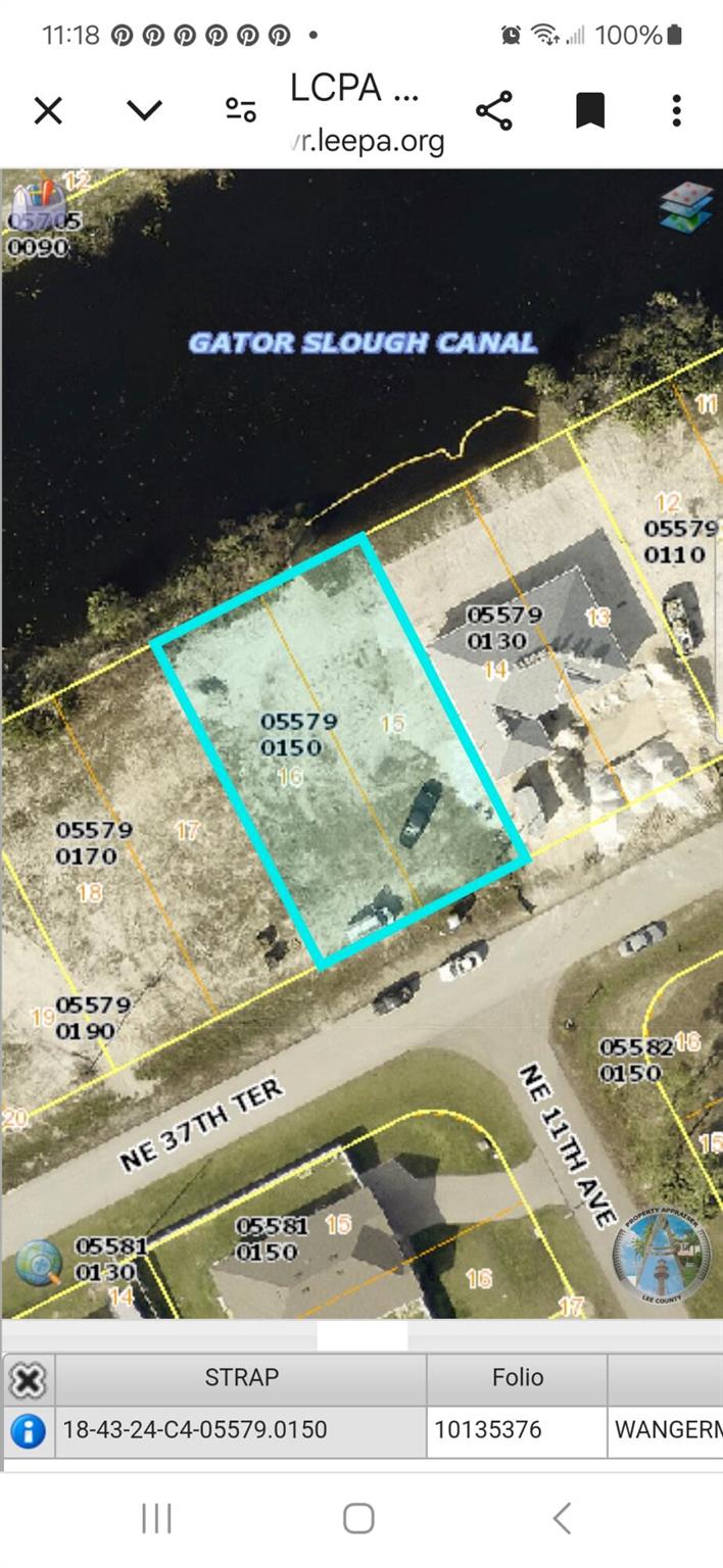 Opportunity knocks! This is the least expensive lot on the main Gator Slough! Come build your waterfront dream home on the Gator Slough Canal. Enjoy watersports and wildlife in your own piece of paradise.
