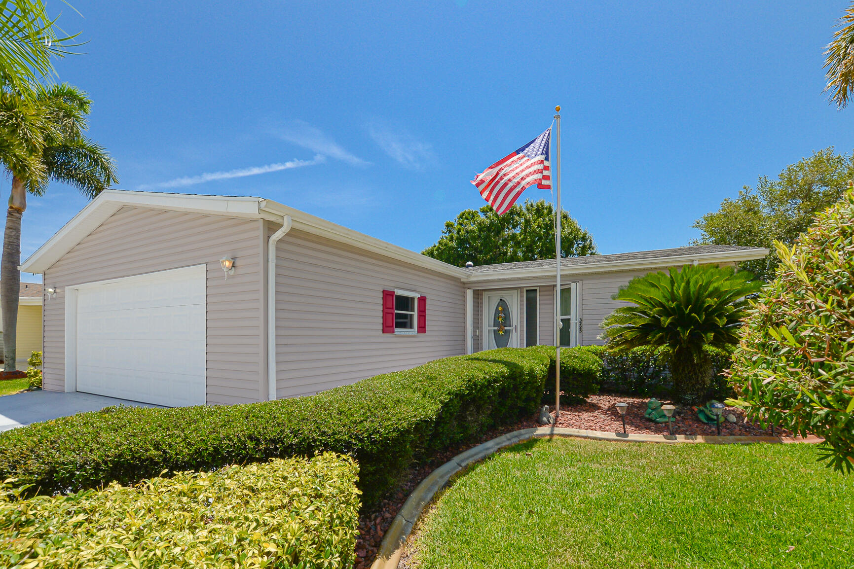 Skyline Crane model offering over 1800 sf of living with 2 bedrooms, 2 baths + den/office or third bedroom, 2 Car Gar. and perfectly placed on a golf course lot with Eastern breezes, Golf and Preserve views. Home has 2019 Roof, A/C and 2025 HWH, sold partially furnished and move in ready for you to start living the lifestyle you deserve in the Savanna Club 55+ amenity packed community. All measurements approximate, land lease property. Golf Cart negotiable.
