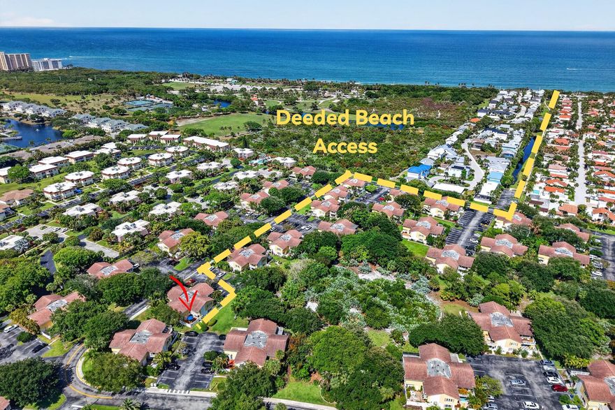Beach living just steps away! Updated and meticulously maintained home in Sea Brook Place with a private deeded walkway to Jupiter's pristine beaches. This beautifully maintained home features a long list of improvements and custom finishes that set it apart. From the moment you enter, you'll notice decorative trim throughout, including crown molding, upgraded baseboards, stairwell trim, and wainscoting, creating a warm and refined feel. The home offers granite countertops, updated cabinetry and vanities, and engineered Tigerwood hardwood flooring throughout the first floor, an ideal choice for coastal living.  Additional upgrades include hurricane-rated windows, custom closet organizers in both the primary and guest bedrooms, and premium Hunter Douglas Silhouette window treatments,  along with plantation shutters in select areas for both style and function. The kitchen has been enhanced with recessed lighting, adding brightness and height to the space, while thoughtful touches like a raised washer/dryer platform and custom recessed medicine cabinets in the primary bath add everyday convenience.  Major components have also been updated, including the A/C (2021), water heater (2024), refrigerator (2025), washer (2025), dryer (2022) and stove (2026), giving buyers peace of mind.  Sea Brook Place is a charming beachside community featuring a private deeded walkway to the ocean, allowing residents to enjoy Jupiter's pristine beaches just moments from home. Ideally located, you're minutes from Harbourside Place, waterfront dining, shopping, and everything Jupiter has to offer. Whether you're looking for a full-time residence, seasonal getaway, or investment opportunity, this home delivers the perfect combination of location, upgrades, and lifestyle.