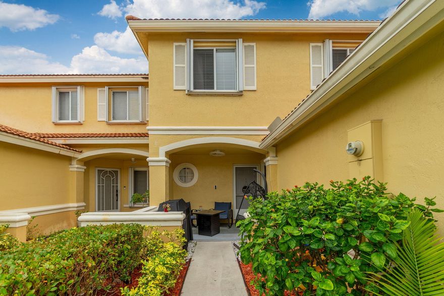 Peace of mind and value await in this beautifully maintained 3-bedroom, 2.5-bath townhome located in the gated community of San Savino in Boynton Beach. A brand-new roof is currently being installed and there are NO upcoming assessments, making this an exceptional opportunity for buyers seeking both comfort and long-term security. This spacious residence features an open and functional floor plan filled with natural light, a well-appointed kitchen with generous cabinetry and counter space, and comfortable living and dining areas ideal for both everyday living and entertaining. The primary suite offers ample closet space and a private bath, while two additional bedrooms provide flexibility for guests, family, or a home office. Additional highlights include a one-car garage, in-unit laundry, and a private patio perfect for enjoying South Florida's year-round sunshine. San Savino offers residents a gated entrance, community pool, clubhouse, and beautifully maintained grounds. Conveniently located just minutes from shopping, dining, major highways, and a short drive to the beaches and vibrant downtown Delray Beach. A fantastic opportunity to enjoy low-maintenance living in one of Boynton Beach's most desirable communities.