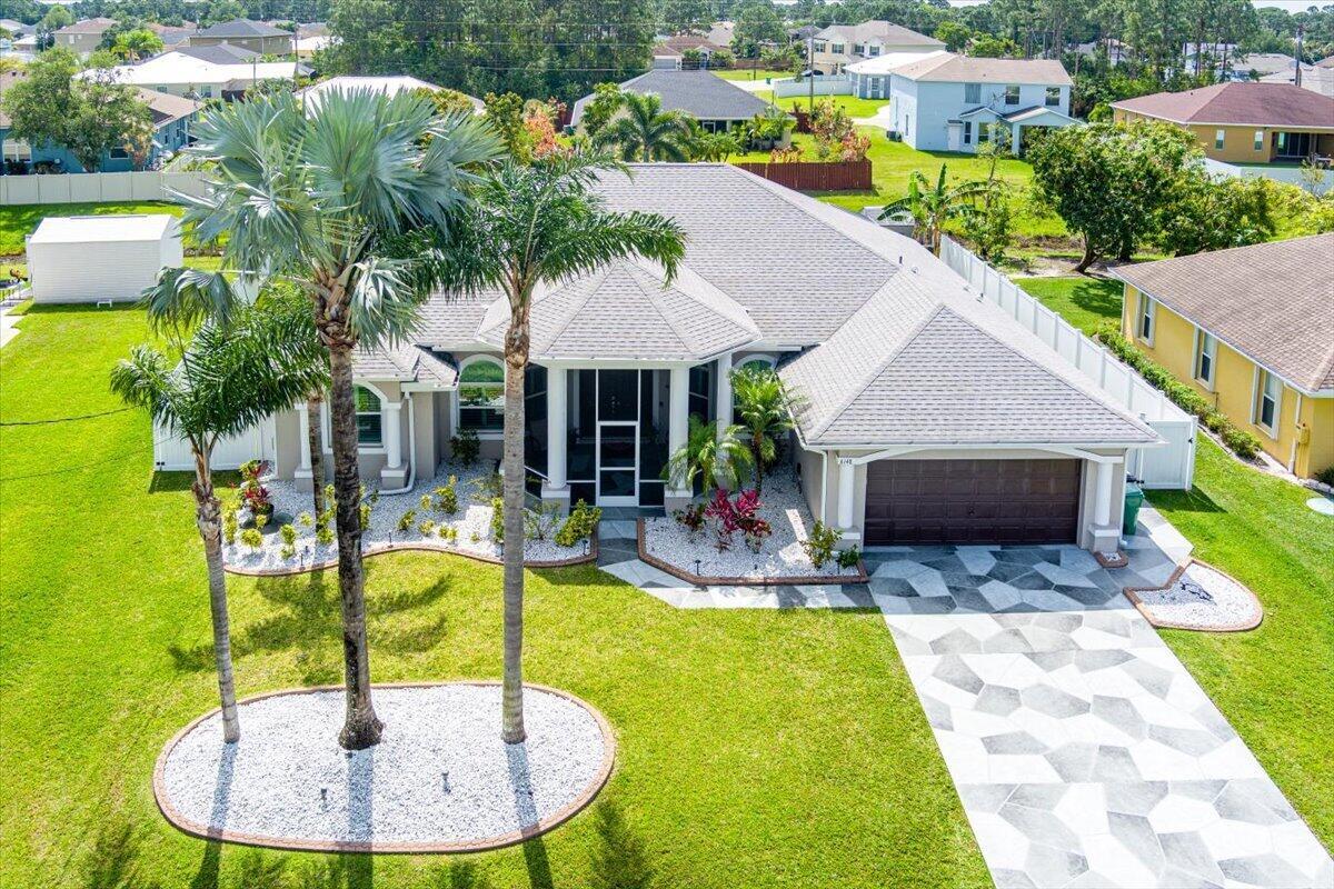 WOW !Better than new.Great 4 bedroom layout w/den that could be easlily 5th bedroom.Completely remodeled in contemporary style and finishes ,NEW ROOF 2022,great wood- plank tile throughout with HUGE primary shower.Yard is perfect for all your gatherings .Synthetic turf , fire pit area ,putting greens,shed,vinyl fence with TONS of tasteful lightingThis one will not disappoint*All room sizes and dimensions are approximate and should be verified.**First Equity Financial LLC is offering a limited time 1-0 mortgage buydown on this home at no cost to the buyer. First Equity Financial LLC will pay all costs for this program which lowers the rate for the buyer by 1% in the first year. Joe Jowdy ... to get approved and save.