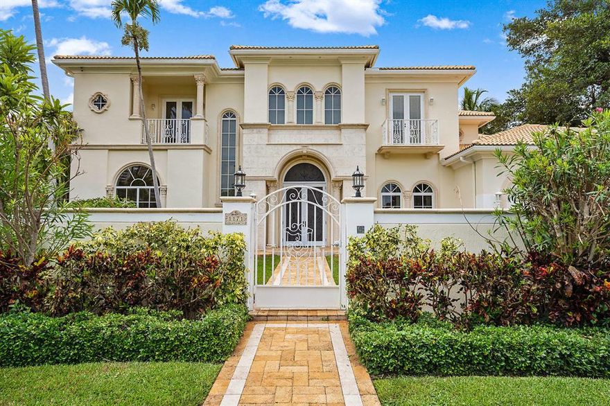 Beautiful Mediterranean Style Citadel was built to the highest standards in 2003.  This gated estate boasts 5 Bedroom, 6 full and one half baths in the main home plus a full size 1 bedroom 1 bathroom guest house.  This stunning residence features custom marble flooring throughout the main living areas, crystal chandeliers, imported wood doors and built in cabinetry, wine room, gourmet European kitchen with stainless steel appliances, Gas stove and electric cooktop, formal dining room with venetian wall finishes, wood blinds throughout, his and her master baths, walk in closets throughout with custom built closet systems, second floor oversized covered patio with spiral staircase to rooftop outdoor hot tub. The exterior features include built in grill and wet bar, cabana bath, large covered